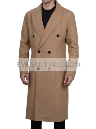 Men's Beige Wool Trench Coat