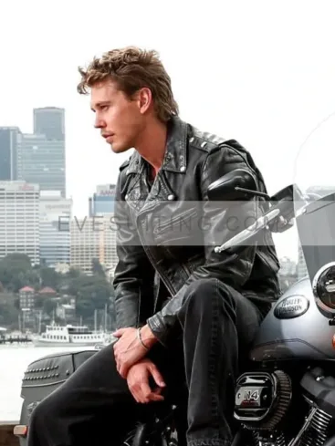 The Bikeriders Austin Butler Press Conference Black Leather Jacket