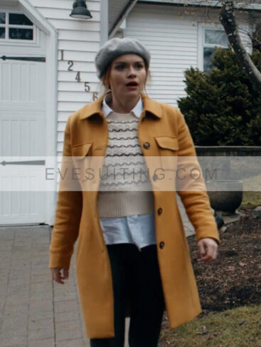 Maddie Tipline Mysteries Dial 1 For Murder Holland Roden Mustard Wool Coat