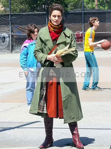 Cassie Anderson TV Series Eric 2024 Gaby Hoffmann Green Trench Coat