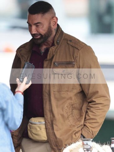 Dave Bautista My Spy The Eternal City 2024 Brown Jacket