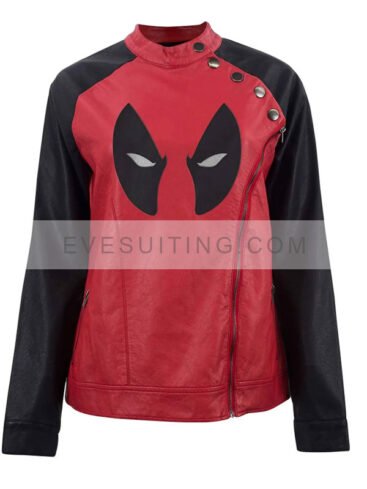 Deadpool Eye Logo Leather Jacket