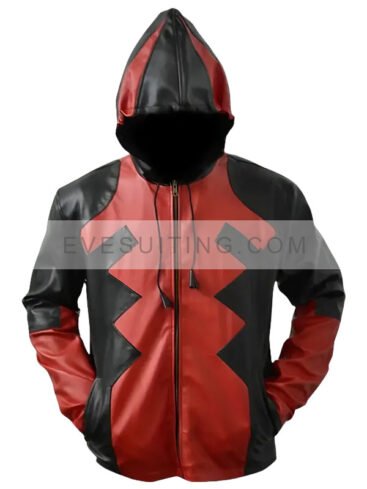 Deadpool Leather Hooded Jacket