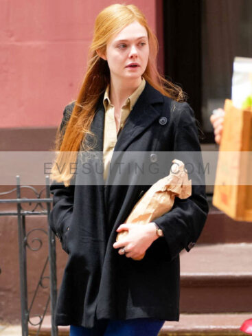 Elle Fanning A Complete Unknown Black Coat