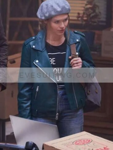 Holland Roden Tipline Mysteries Dial 1 For Murder 2024 Maddie Green Leather Jacket