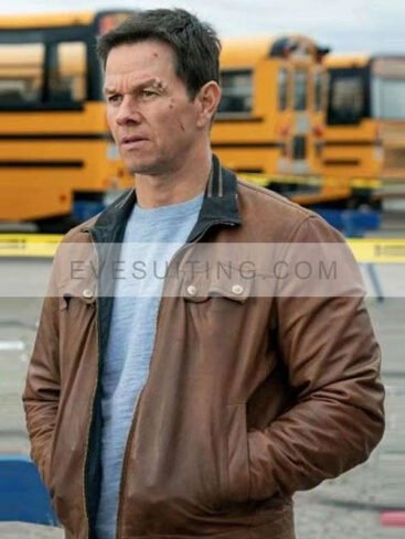 Mark Wahlberg Spenser Confidential Brown Leather Jacket