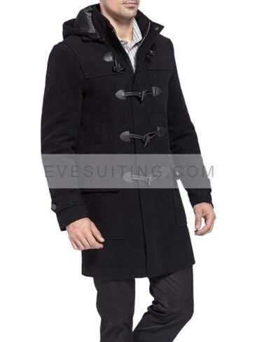 Men's Black Duffle Coat