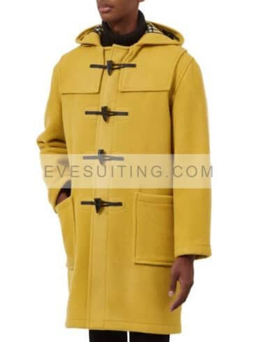 Men's Mustard Classic Fit Duffle Coat