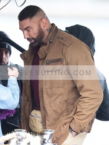 Movie JJ My Spy The Eternal City 2024 Dave Bautista Brown Cotton Jacket