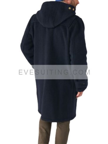 Navy Blue Wool Duffle Coat