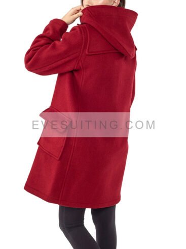 Woman's Burgundy Duffle Coat