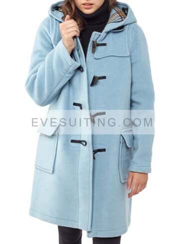 Women's Baby Blue Duffle Coat