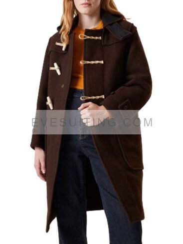 Women's Brown Wool Duffle Coat