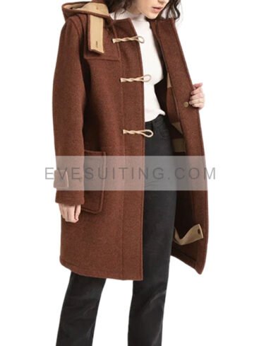 Women's Brown Wool Toggle Duffle Coat