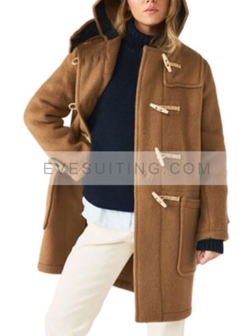 Women's Camel Duffle Wool Coat