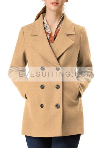 Women's Camel Wool Peacoat