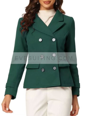 Women's Dark Green Peacoat