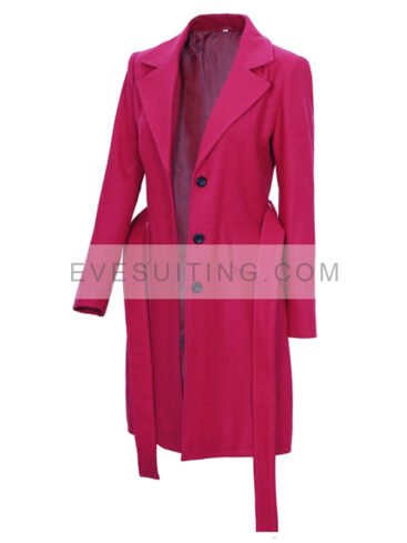 Women's Pink Wrap Coat