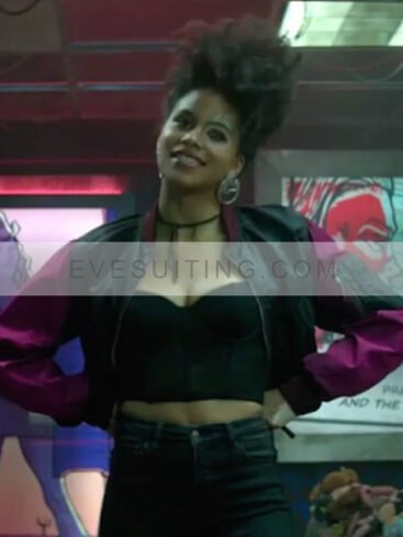 Zazie Beetz Movie Deadpool 2 Domino Bomber Cropped Jacket