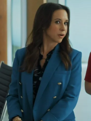 Dana Movie His & Hers 2024 Lacey Chabert Blue Blazer