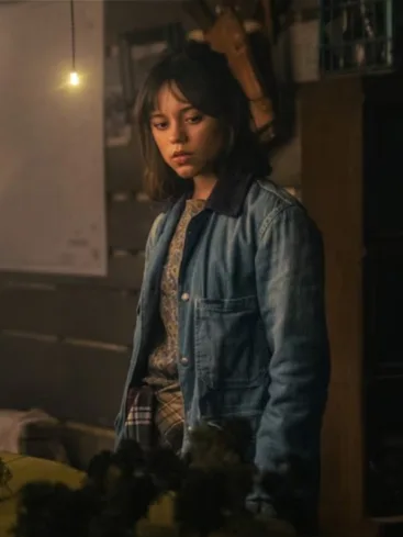 Astrid Deetz Movie Beetlejuice Beetlejuice 2024 Jenna Ortega Blue Denim Jacket