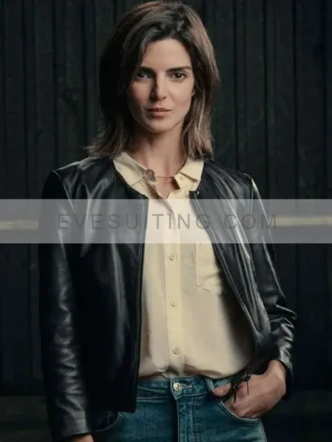 Clara Lago Gangs Of Galicia Black Leather Jacket