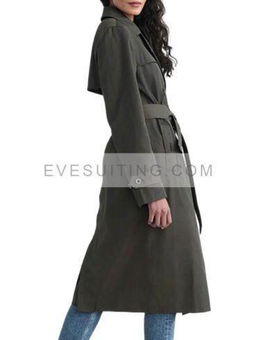 Double Breasted Grey Trench