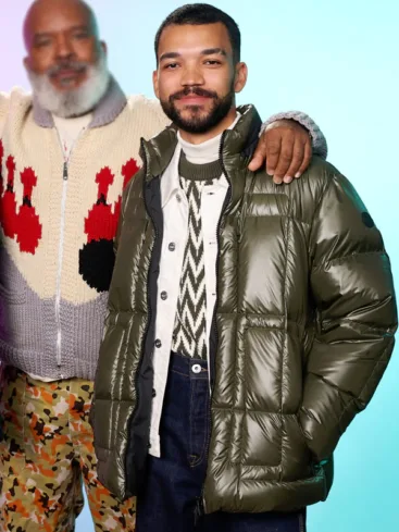 Justice Smith The American Society of Magical Negroes Aren Green Puffer Jacket