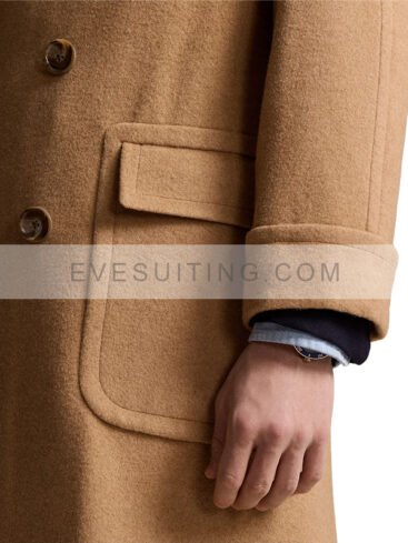 Men's Camel Classic Wool Polo Coat