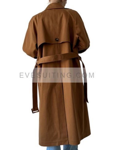 Oversized Belted Brown Trench Coat