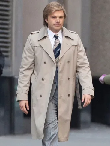 Sebastian Stan The Apprentice 2024 Beige Coat