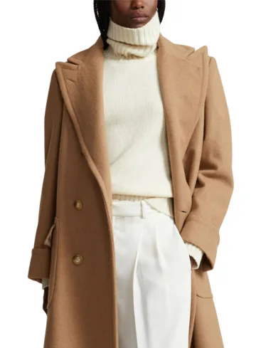 Women's Camel Brown Polo Coat