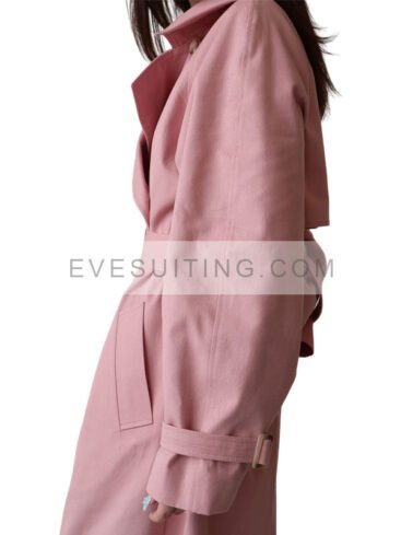 Women's Pink Trench Coat