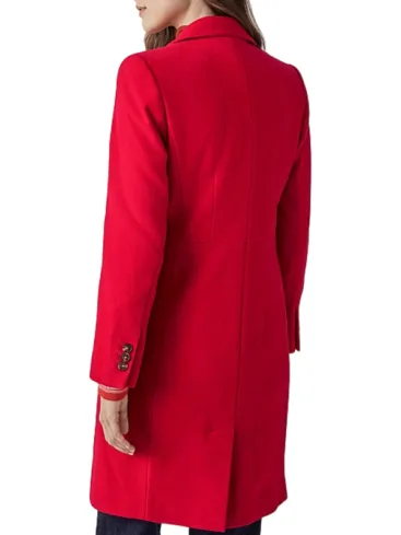 Women's Red Car Coat