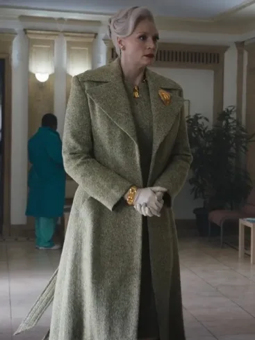 Principle Larissa Weems Wednesday Gwendoline Christie Green Wool Coat