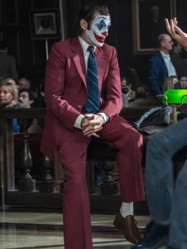 Arthur Fleck Movie Joker Folie à Deux 2024 Joaquin Phoenix Maroon Suit