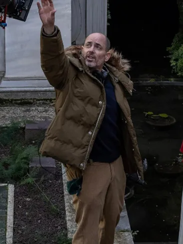 Conclave 2024 Stanley Tucci Brown Parka Jacket