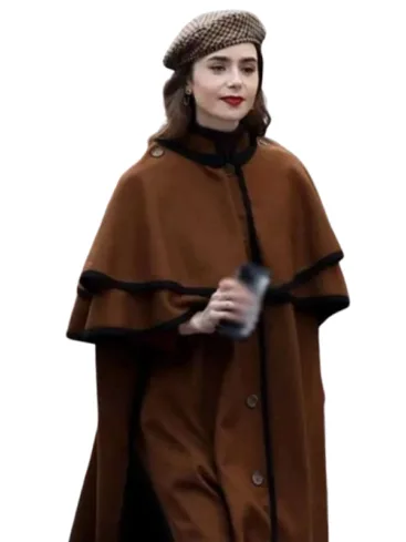 Emily Copper Brown Cape Coat