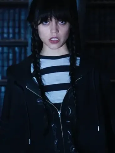 Jenna Ortega Addams Wednesday Black Oversized Hoodie