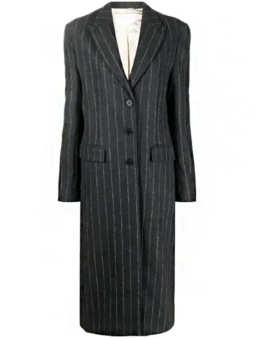 Only Murders In The Building S03 Selena Gomez Pinstripe Coat