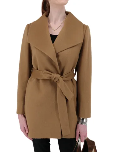 Camel Wool Wrap Coat