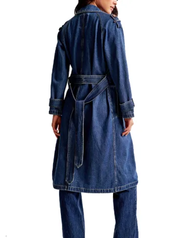 Denim Trench Coat For Women