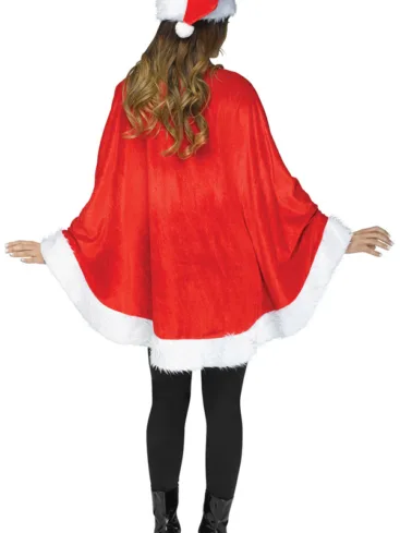 Santa Claus Cape Poncho Red Coat For Women 