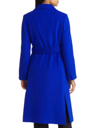 Women's Royal Blue Wool Coat