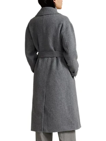 Women's Wool Grey Wrap Coat