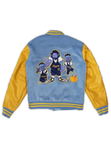 Blue & Yellow Denver Nuggets Aaron Gordon Varsity Jacket