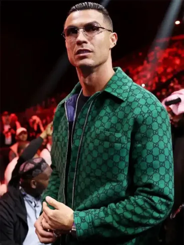 Cristiano Ronaldo Green Wool Jacket