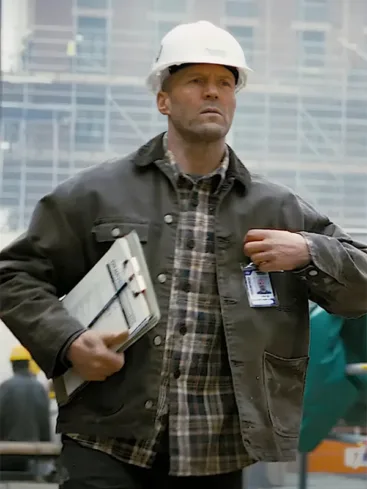 Jason Statham A Working Man 2025 Grey Jacket