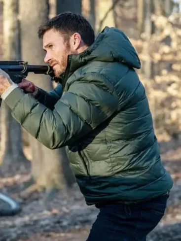 Scott Eastwood Green Puffer Jacket