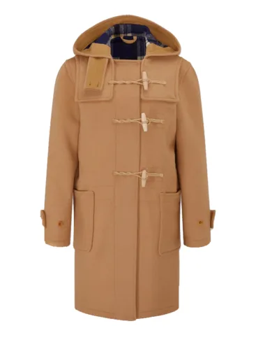 Women's Camel Wool Hooded Duffle Coat